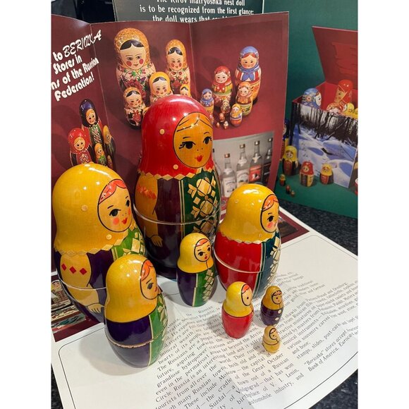 Vtg 1980 Matryoshka Dolls Vyatka 7 Items Made at the Vyatka factory, Kirov - Picture 3 of 10